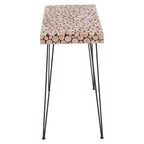 Black and Natural Console Table with Wood Top | Lacuna