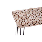 Black and Natural Console Table with Wood Top | Lacuna