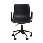 Black Leather Effect Home Office Chair | Branson