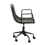 Black Leather Effect Home Office Chair | Branson