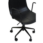 Black Leather Effect Home Office Chair | Branson