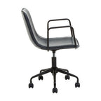 Grey Leather Effect Home Office Chair | Branson