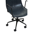 Grey Leather Effect Home Office Chair | Branson