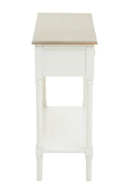 White 2 Drawer Wooden Console Table with Shelf | Heritage