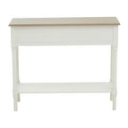 White 2 Drawer Wooden Console Table with Shelf | Heritage