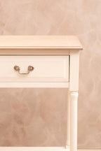 White 2 Drawer Wooden Console Table with Shelf | Heritage