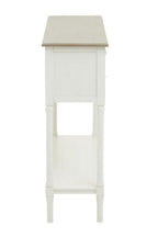 White 4 Drawer Wooden Console Table with Shelf | Heritage