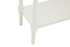 White 4 Drawer Wooden Console Table with Shelf | Heritage