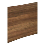 Brown Dark Wood Veneer Top Dining Table with Black Slender Legs | Assia