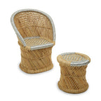 Natural and Grey Chair and Stool | Rowan