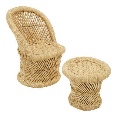 Children's Natural Chair and Stool | Rowan