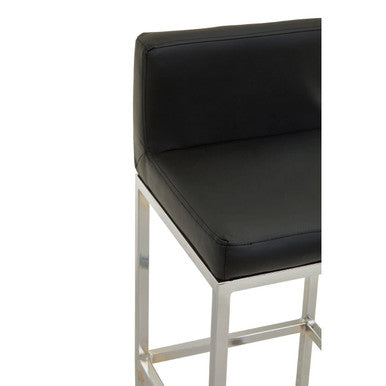 Black and Chrome Finish Bar Chair | Baina