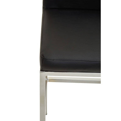 Black and Chrome Finish Bar Chair | Baina