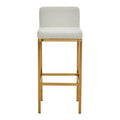 White and Gold Finish Bar Chair | Baina