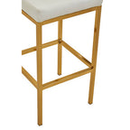 White and Gold Finish Bar Chair | Baina