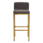 Dark Grey and Gold Finish Bar Chair | Baina