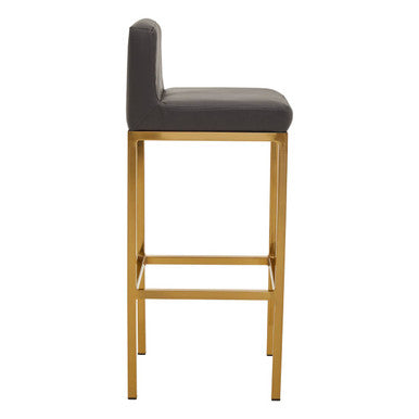Dark Grey and Gold Finish Bar Chair | Baina