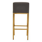 Dark Grey and Gold Finish Bar Chair | Baina