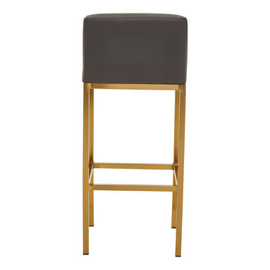 Dark Grey and Gold Finish Bar Chair | Baina