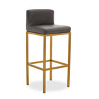 Dark Grey and Gold Finish Bar Chair | Baina
