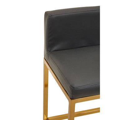 Dark Grey and Gold Finish Bar Chair | Baina