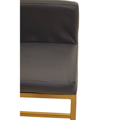 Dark Grey and Gold Finish Bar Chair | Baina