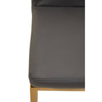 Dark Grey and Gold Finish Bar Chair | Baina
