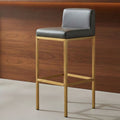 Dark Grey and Gold Finish Bar Chair | Baina