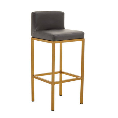 Dark Grey and Gold Finish Bar Chair | Baina