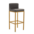 Dark Grey and Gold Finish Bar Chair | Baina