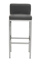 Dark Grey and Chrome Finish Bar Chair | Baina