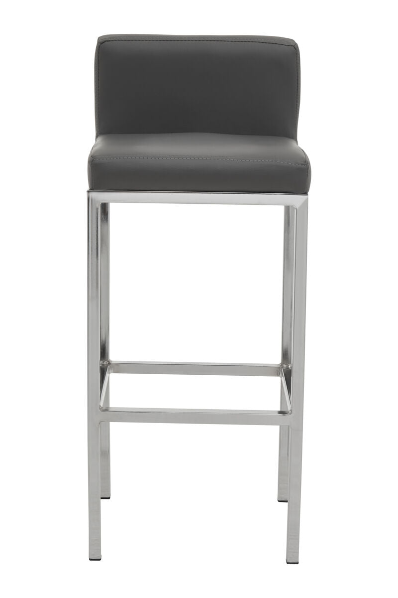 Dark Grey and Chrome Finish Bar Chair | Baina