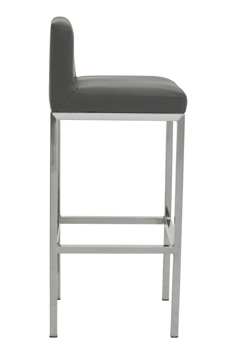 Dark Grey and Chrome Finish Bar Chair | Baina