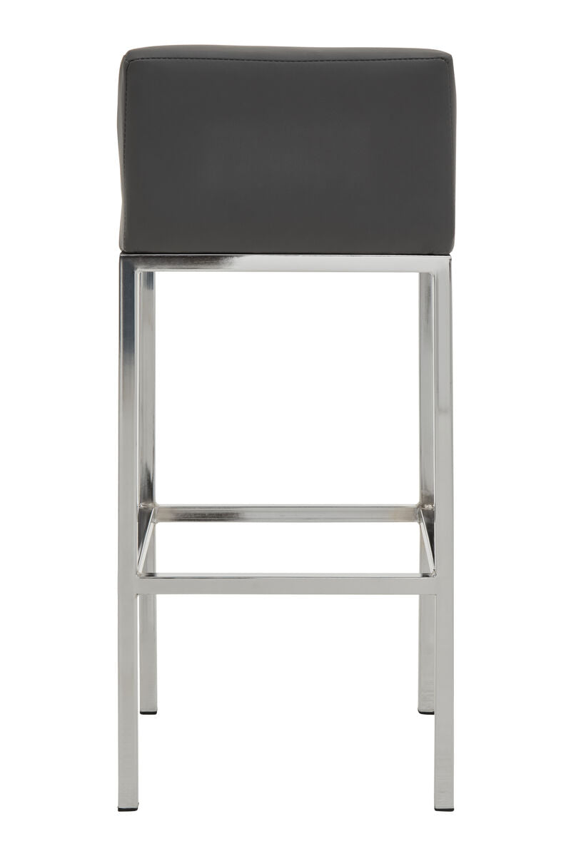 Dark Grey and Chrome Finish Bar Chair | Baina