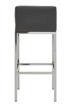 Dark Grey and Chrome Finish Bar Chair | Baina