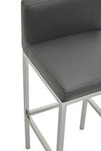 Dark Grey and Chrome Finish Bar Chair | Baina