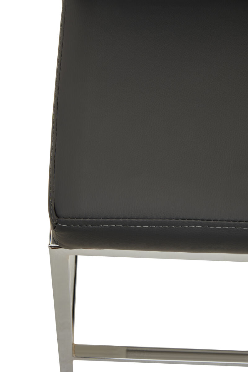 Dark Grey and Chrome Finish Bar Chair | Baina