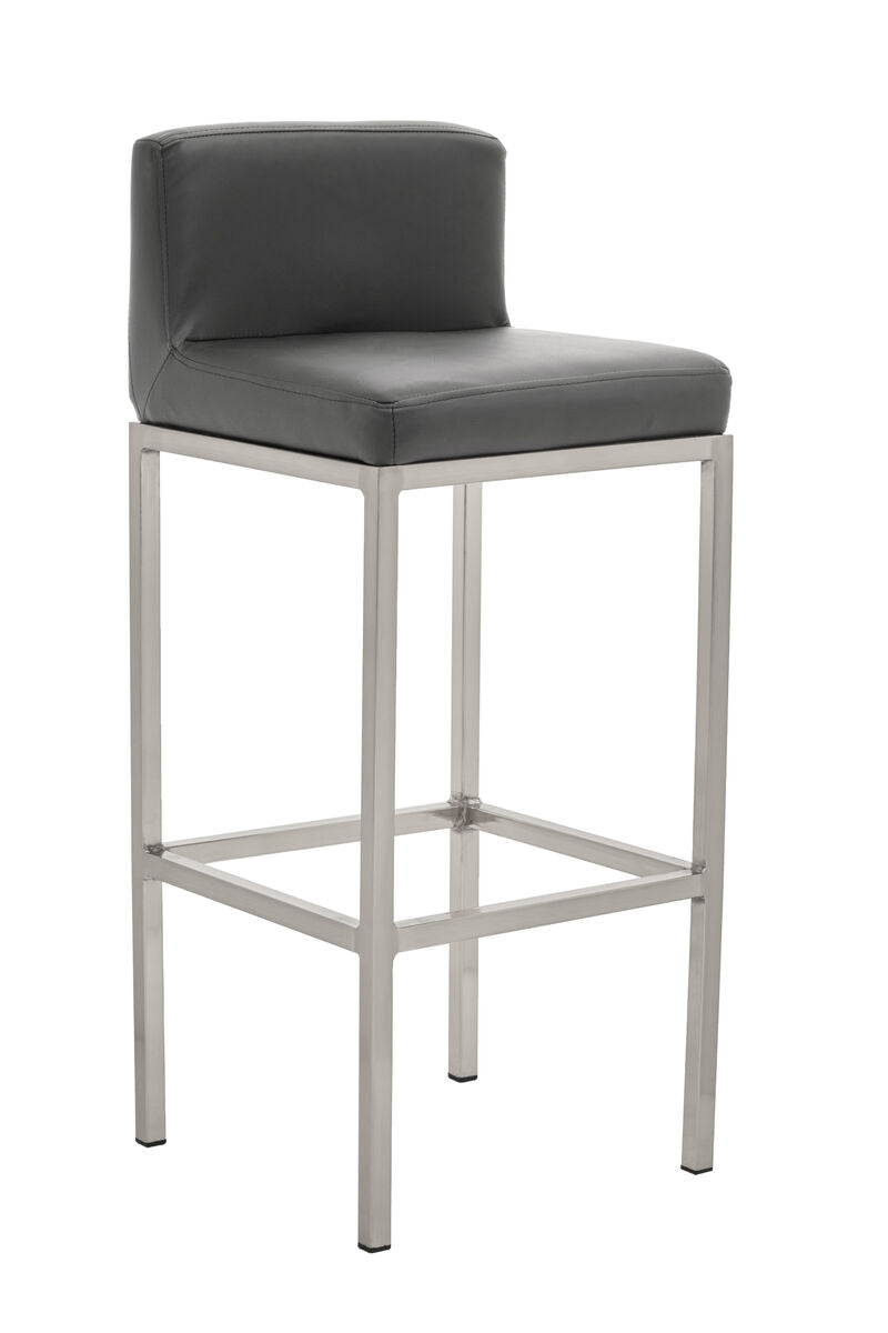 Dark Grey and Chrome Finish Bar Chair | Baina