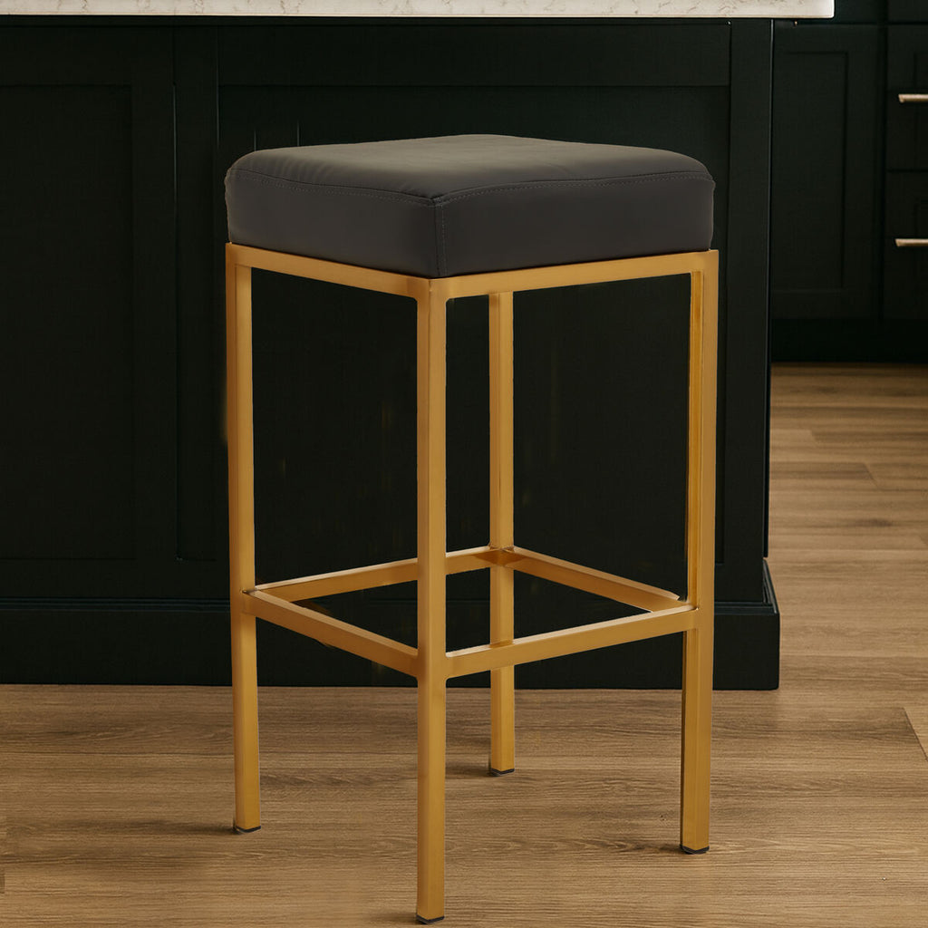 Black and Gold Finish Bar Stool | Baina
