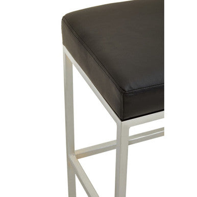 Black and Chrome Finish Bar Stool | Baina