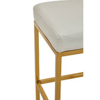 White and Gold Finish Bar Stool | Baina
