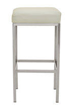 White and Chrome Finish Bar Stool | Baina