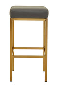 Dark Grey and Gold Finish Bar Stool | Baina