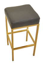 Dark Grey and Gold Finish Bar Stool | Baina