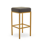 Dark Grey and Gold Finish Bar Stool | Baina