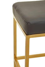 Dark Grey and Gold Finish Bar Stool | Baina