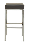 Dark Grey and Chrome Finish Bar Stool | Baina