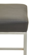 Dark Grey and Chrome Finish Bar Stool | Baina