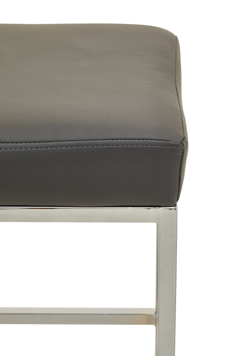 Dark Grey and Chrome Finish Bar Stool | Baina