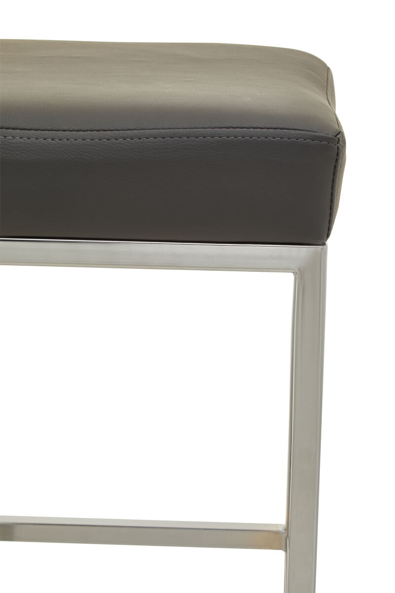 Dark Grey and Chrome Finish Bar Stool | Baina